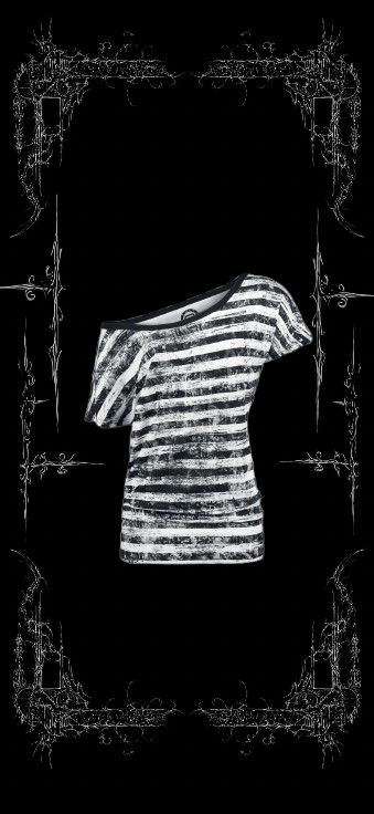 Koszulka w paski y2k